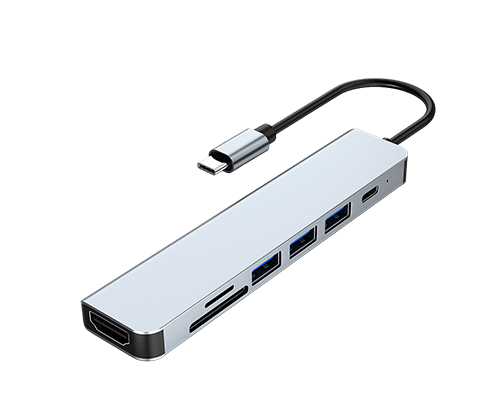 TYPE C 7合1 HDMI+USB3.0+USB2.0X2+SD/TF+PD